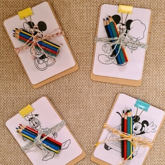 Tablitas para colorear, Souvenirs infantiles Pack x 12 unidades