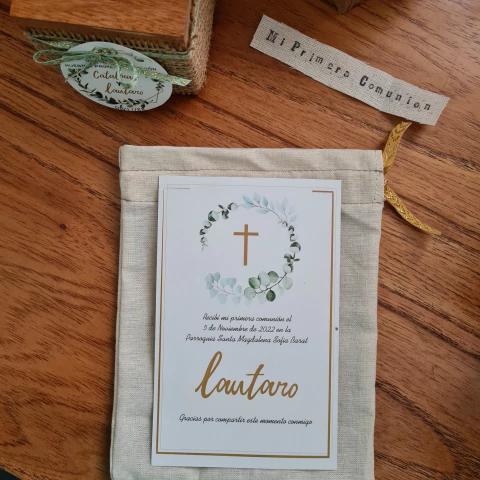 Tarjetas personalizadas x 12 unidades + Bolsita de Regalo