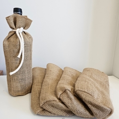 Pack x 5 Fundas de Botella de arpillera en internet