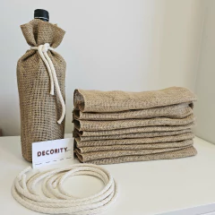 Pack x 10 Fundas de Botella de arpillera