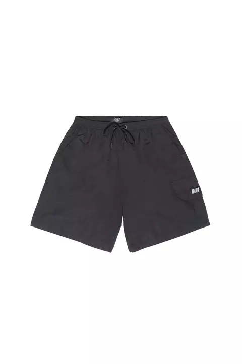 Shorts Plano C Cargo Nylon Logo Preto - comprar online