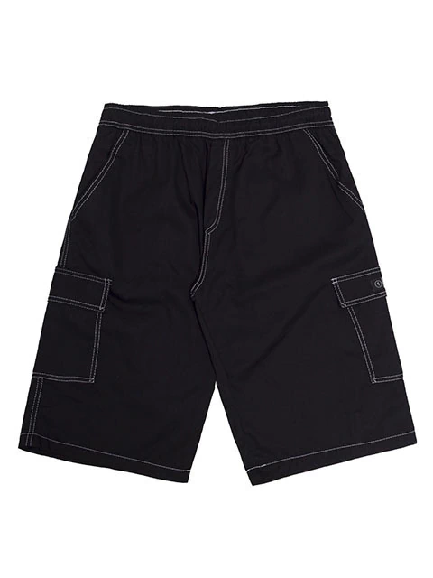Bermuda Cargo Stranger Sarja Preta/ Costura Branca - comprar online