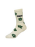 Meia Altai Off White Verde Flores