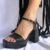 Sandalias Gaga Reptil Negro - comprar online