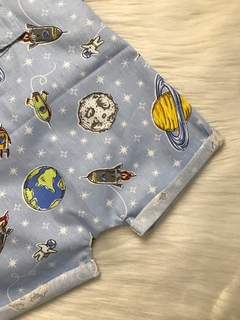 Jardineira Ilhós Astronauta Azul Claro na internet