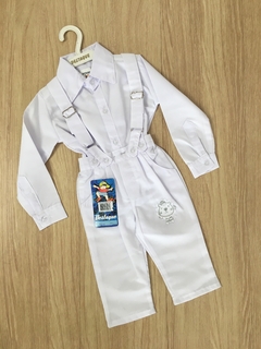 Conjunto Branco Masculino Completo - 6 a 9 meses