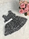 Vestido Corações Fundo Preto - M e G