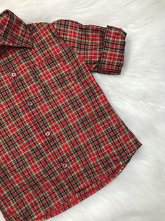 Body ou Camisa Social Manga Longa Xadrez Vermelho na internet