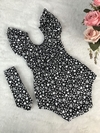 Ciganinha Corações Preto com Turbante - G (5m a 1 ano)