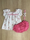 Vestido Pompom Rebeca com Tiara