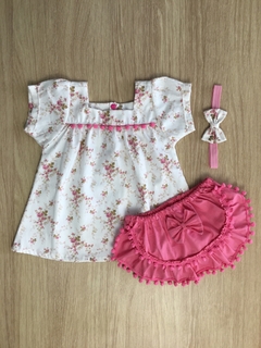 Vestido Pompom Rebeca com Tiara