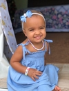 Vestido Candy Azul Bebê - G e 1 ano
