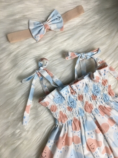 Vestido Candy Nuvem Salmão com Tiara - comprar online