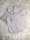 Camisa Social Listrada Bege - 1 e 3 anos