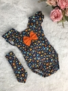 Banho de Sol com Turbante Mini Corações - 0 a 6 meses