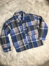 Camisa Xadrez Manga Longa Azul - 3 anos