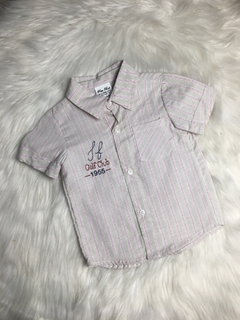 Camisa Social Listrada Bege - 1 e 3 anos na internet