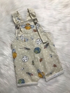 Jardineira Ilhós Astronauta Bege