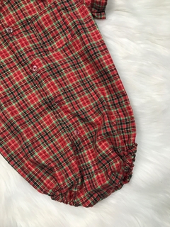 Body ou Camisa Social Manga Curta Xadrez Vermelho na internet