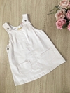 Salopete em Cotelê Off White - 2 anos