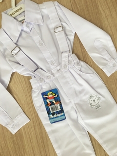 Conjunto Branco Masculino Completo - 6 a 9 meses - Cornelle