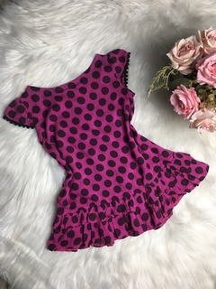 Vestido e Bata Poá Rosa