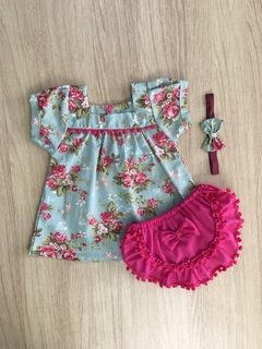 Vestido Pompom Luana com Tiara