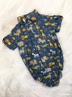 Body ou Camisa Social Manga Curta Safari Jeans