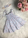 Vestido Candy Raposinha Salmão com Tiara