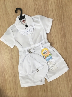Conjunto Branco Masculino Completo - 3 a 6 meses