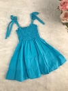 Vestido Candy Azul Médio - G, 1 ano e 2 anos