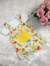 Salopete Dino Bege - M (3 a 6 meses)