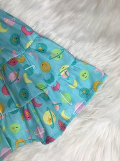 Vestido Candy Universo Azul Claro com Tiara na internet