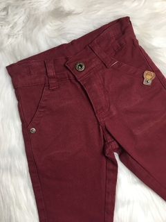 Calça Jeans Vinho - 1 ano - comprar online