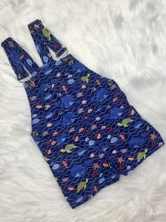 Jardineira Fundo do Mar Azul Marinho - comprar online