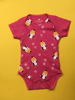 Body Mini Pinguins Rosa Escuro