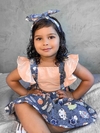 Romper Ovelhinhas Jeans com Turbante