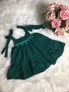 Vestido e Bata Verde Bandeira - 1 ano