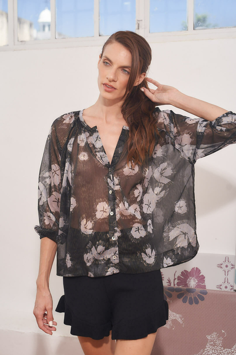 BLUSITA ANDY - FLOR GRIS