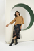 POLLERA INES - PALM NEGRA - Mila Chemin