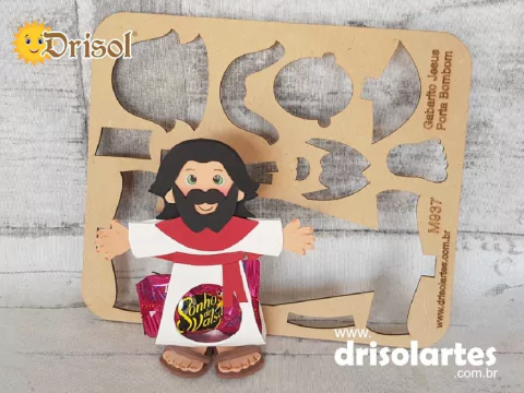 M937 - Jesus Porta Bombom - Gabarito em MDF