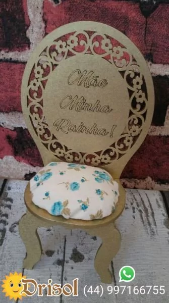 Carteira Porta Agulhas - MDF 3 MM Pintado de Dourado - L0115 - Pedido Mínimo 5 Unidades