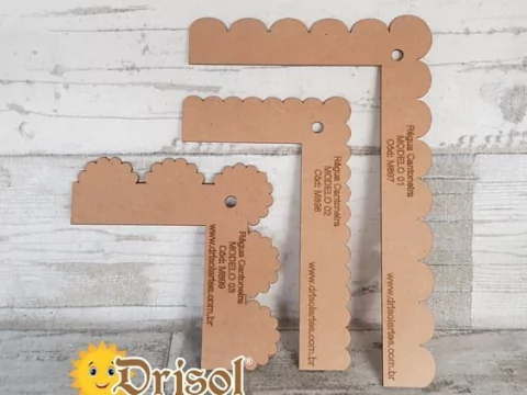 Réguas Cantoneira em MDF - Kit com 3 Modelos de Régua