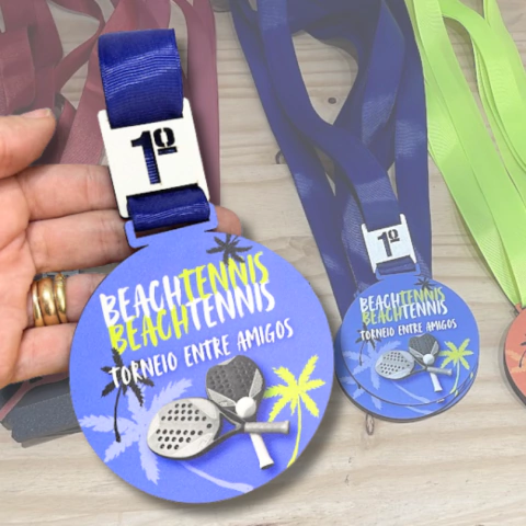 Medalhas Beach Tennis Coloridas na internet