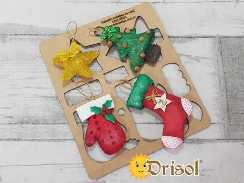 M923 - Enfeites de Natal - Gabarito em MDF