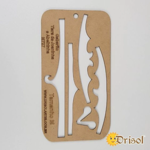 M727 - Tiara Joaninha / Abelhinha M - Gabarito em MDF
