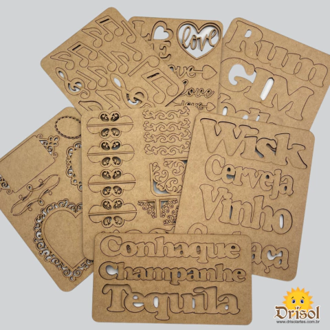 Combo Apliques Diamante - Apliques em MDF