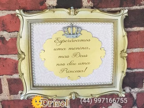 Moldura em RESINA Ganhamos uma Princesa P028 - comprar online