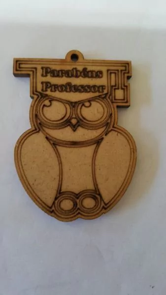 CHAVEIRO CORUJA PARABÉNS PROFESSOR - MDF 3 MM CRU- L0010 - Pedido Mínimo 5 Unidades - comprar online