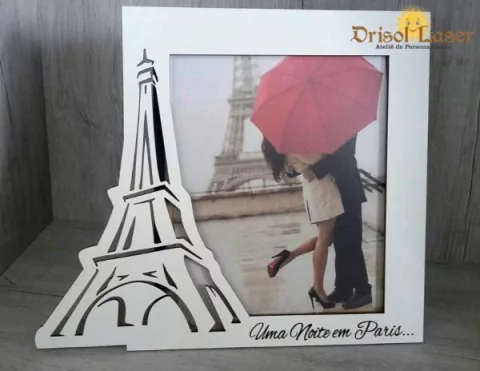 Porta retrato Torre Eiffel (15x21) - L0173 - com Acrílico -